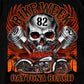 Hot Leathers EDM1188 Men's 2023 Daytona Bike Week Skull Pistons Black T-Shirt