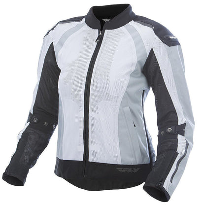Fly Racing Coolpro Women's White/Black Mesh Jacket with Armor