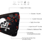 Milwaukee Leather FMD1020 Ladies 'Rose and Skull' 100 % Cotton Protective Face Mask with Optional Filter Pocket