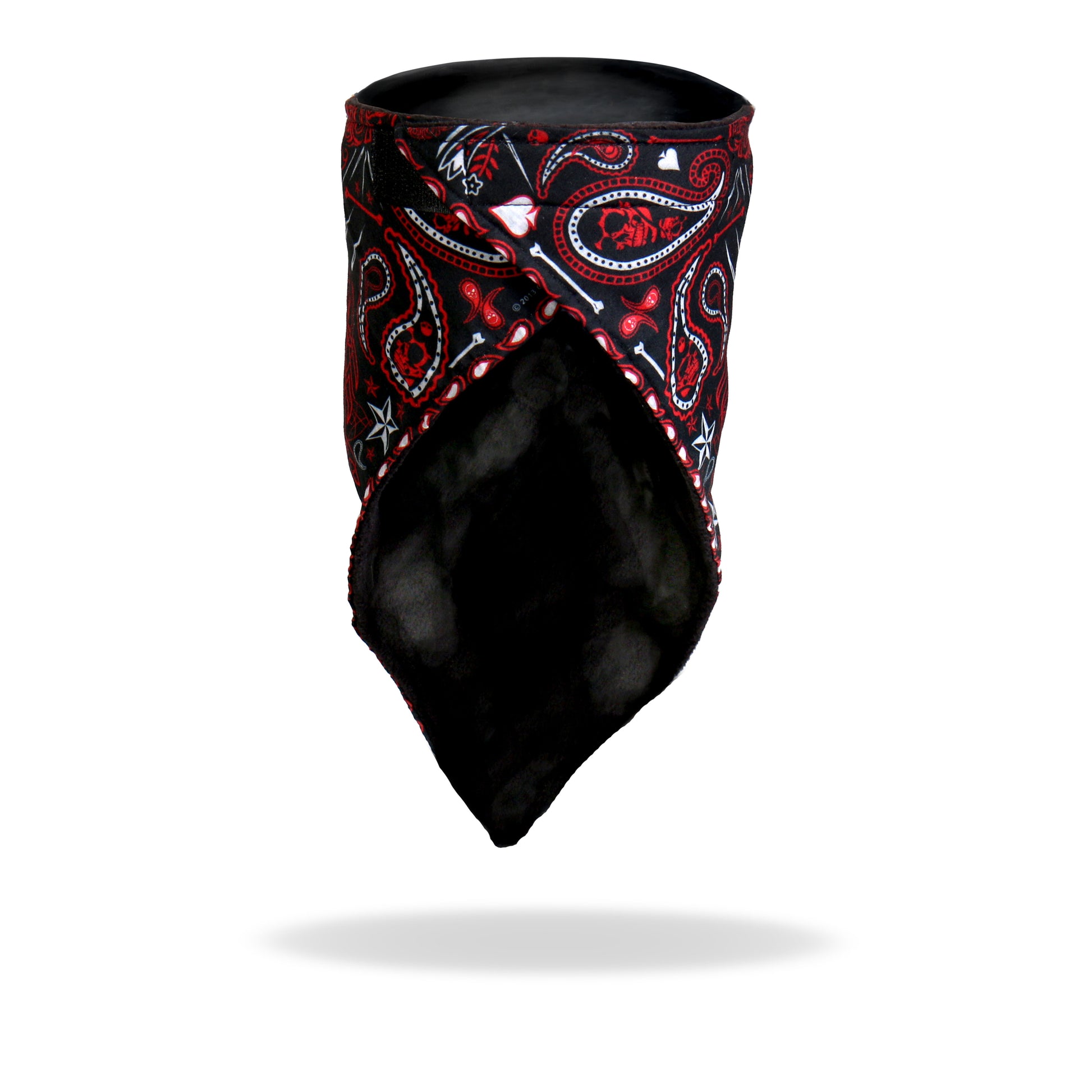 Hot Leathers FWC1004 Red Paisley Face Wrap Neck Warmer