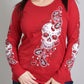 Hot Leathers GLR3409 Indy Red 'Sugar Paisley' Ladies Long Sleeve Shirt