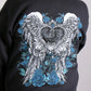 Hot Leathers GLZ4345 Women's 'Angel Roses' Zip Up Hooded Black Sweat Shirt
