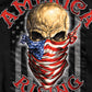 Hot Leathers GMD1364 Mens 'Skull Bandanna - America Rising' Black T-Shirt