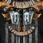 Hot Leathers GMD1385 Mens '2nd Amendment Crossed Pistols' Short Sleeve Black T-Shirt