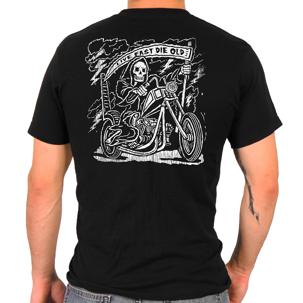 Hot Leathers GMD1484 Men's Black 'Reaper' T-Shirt