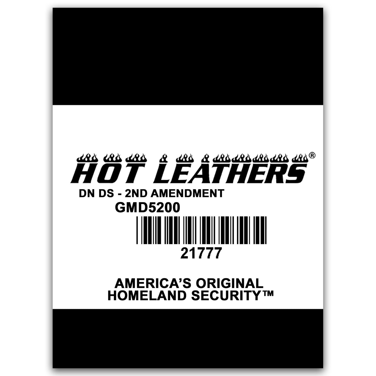 Hot Leathers GMD5200 Men's '2nd Amendment America's Original Homeland Security' Sleeveless Black Denim Shirt