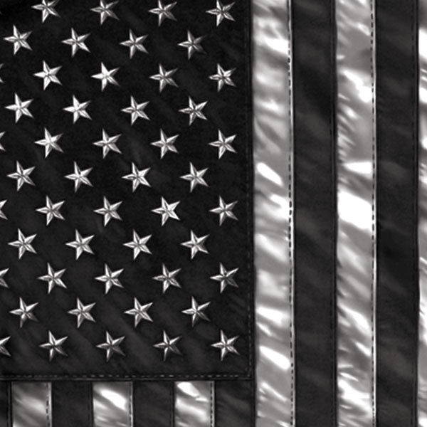 Hot Leathers GMS1334 Men’s ‘Jumbo Black and White US Flag’ Black T-Shirt
