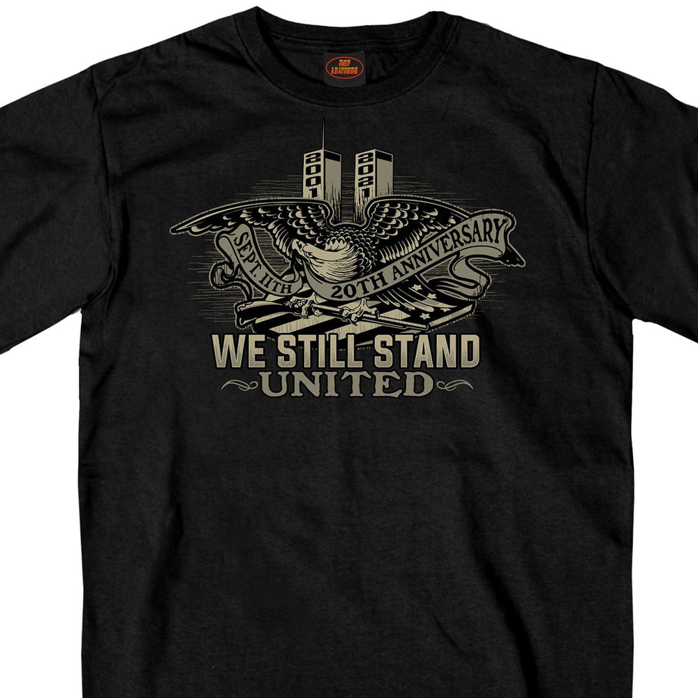Hot Leathers GMS1493 Men's Black '9-11 United We Stand Eagle' T-Shirt