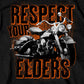 Hot Leathers GMS1533 Men’s Black Respect Your Elders Short Sleeve T-Shirt