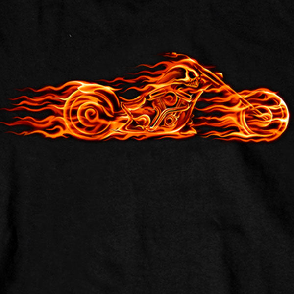 Hot Leathers GMS2070 Men’s ‘Hell Bike’ Long Sleeve Black T-Shirt