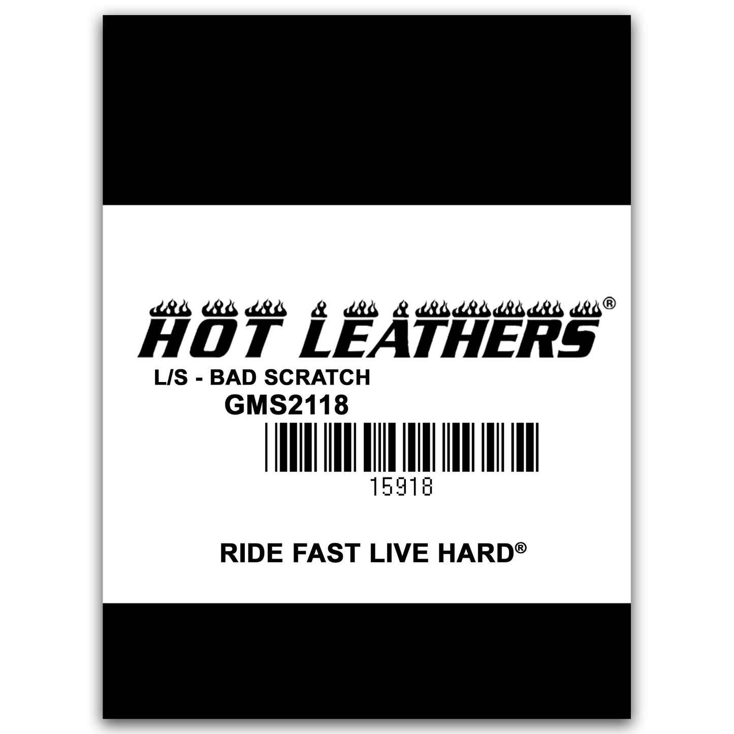 Hot Leathers GMS2118 Men’s ‘Bad Scratch’ Long Sleeve Charcoal T-Shirt