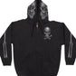 Hot Leathers GMZ4402 Men’s ‘Jolly Roger Skull’ Black Hoodie with Zipper Closure