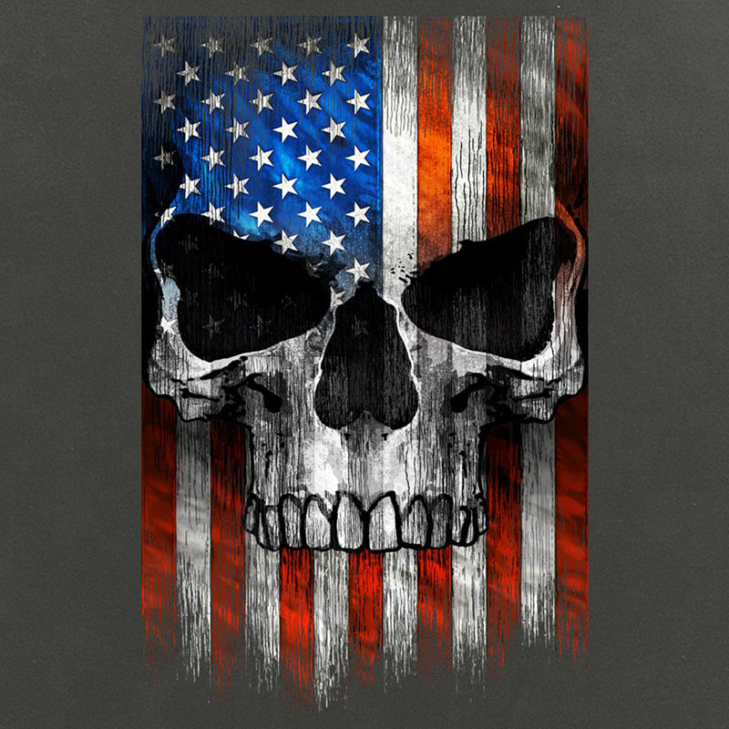 Hot Leathers GMZ4489 Men’s Patriotic Skull Charcoal Zip Up Hoodie Sweatshirt