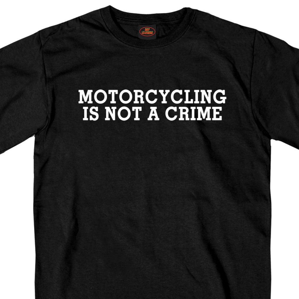 Hot Leathers GSB360 Men’s ‘Motorcycling Is Not A Crime Shirt’ Black Short Sleeve T-Shirt