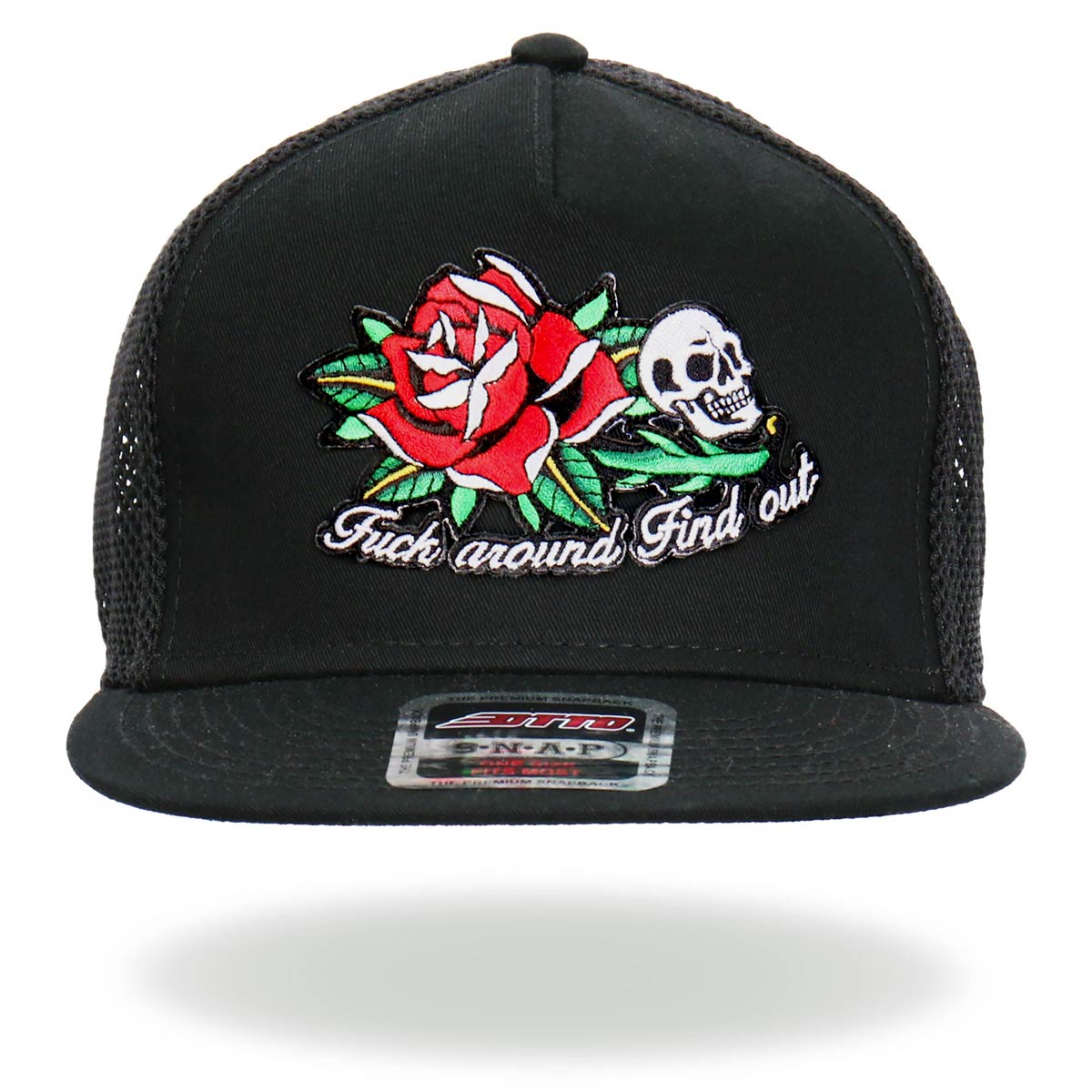 Hot Leathers GSH2026 Black Fuck Around Find Out Snapback Hat