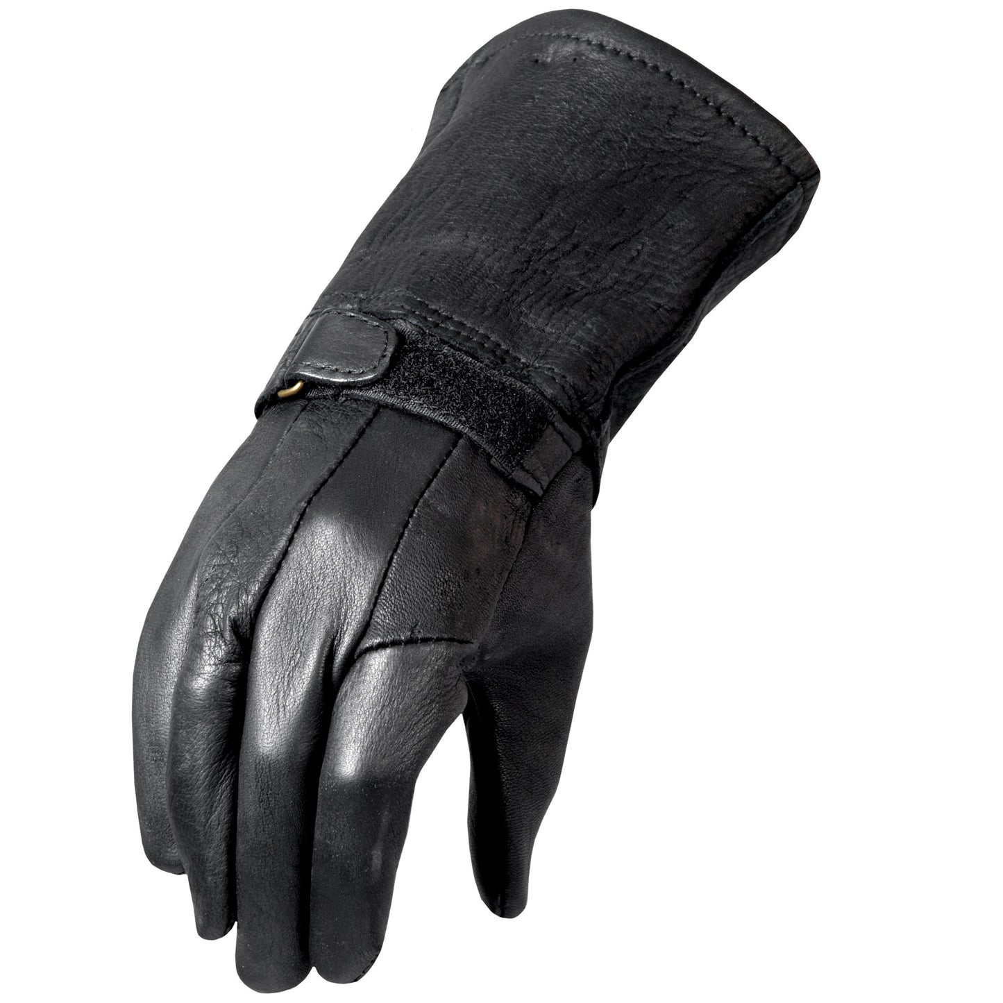 Hot Leathers GVD1004 Classic Deerskin Unlined Heavy Duty Gauntlet Glove