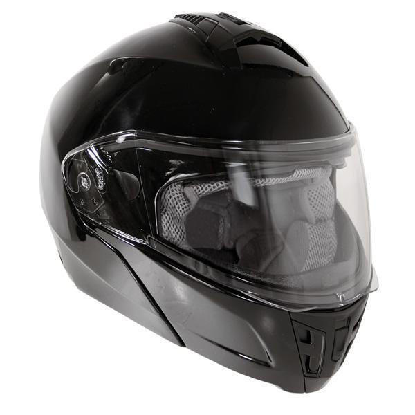 Hawk 'FX' ST11121 8GB Glossy Black Modular Motorcycle Helmet