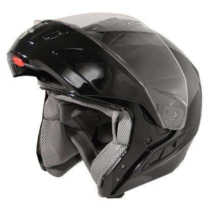 Hawk 'FX' ST11121 8GB Glossy Black Modular Motorcycle Helmet