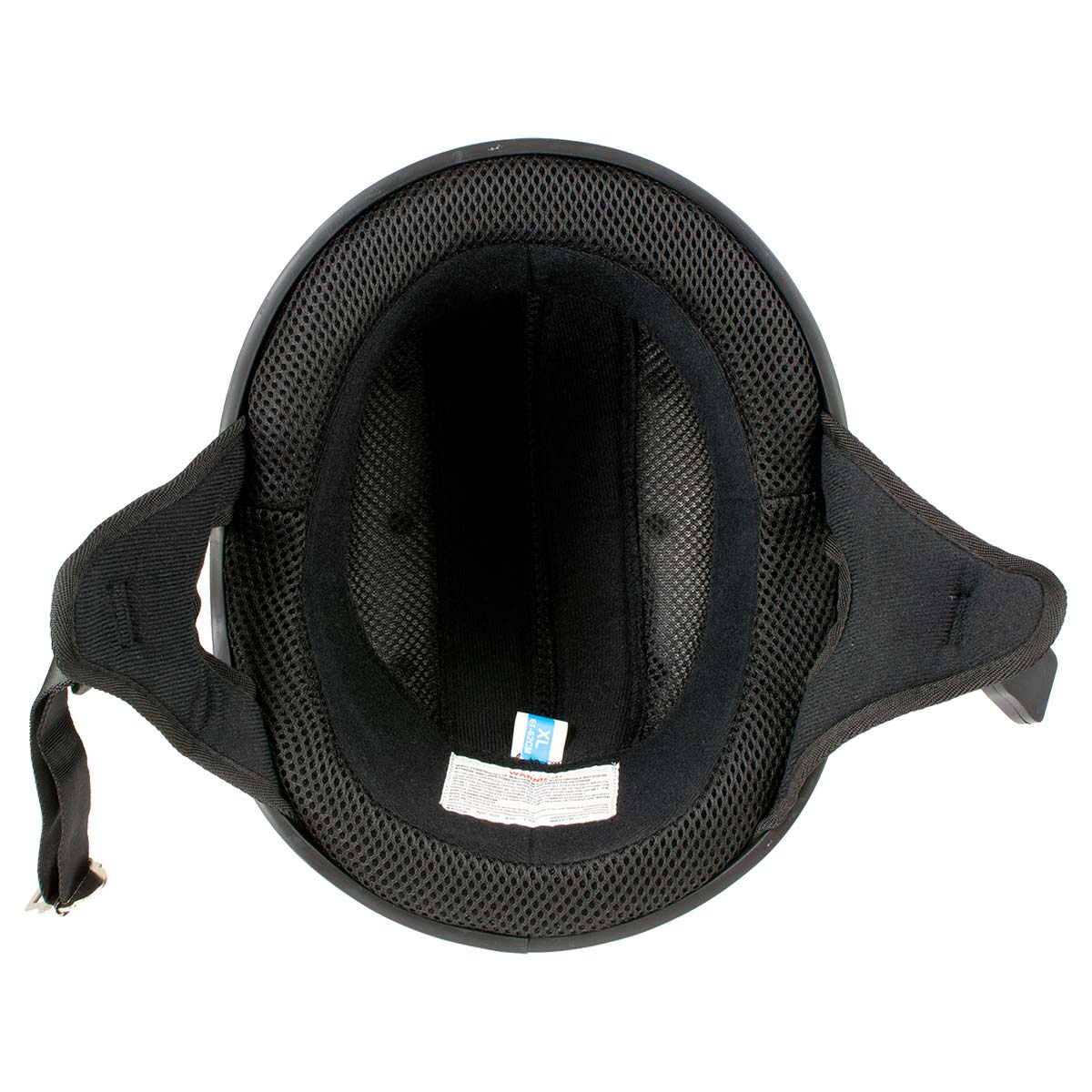 Hot Leathers HLD1047 Gloss Black 'Camo Skull Flames' Advanced DOT Skull Half Helmet with Drop Down Tinted Visor