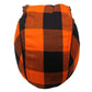 Hot Leathers HWH1109 Orange Buffalo Plaid Headwrap