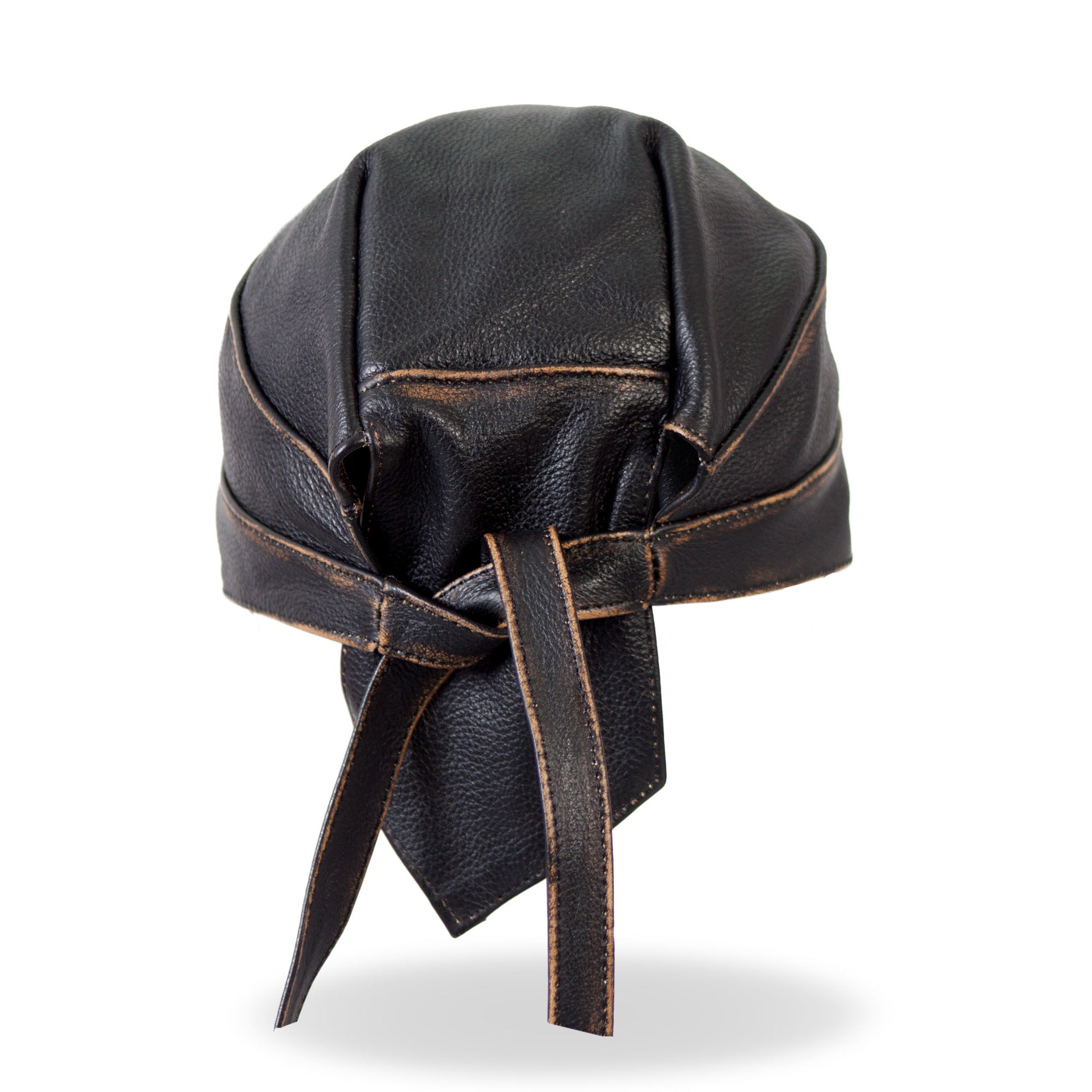 Hot Leathers HWL1008 Brown Rub-Off Seam Leather Headwrap