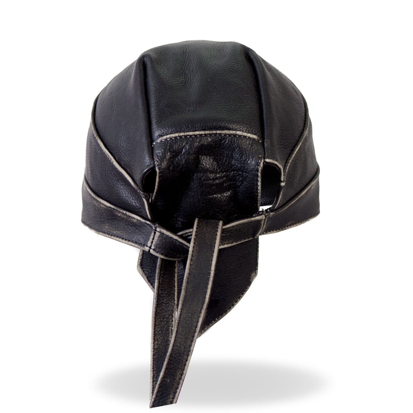 Hot Leathers HWL1009 Grey Rub-Off Seam Leather Headwrap