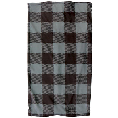 Hot Leathers HWN2021 Gray and Black Plaid Neck Gaiter
