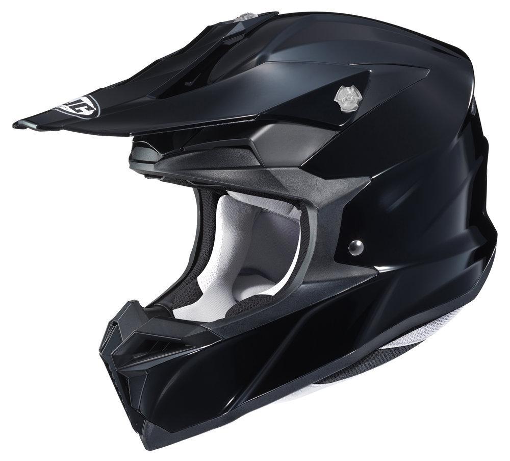 HJC i50  Solid Glossy Black Off Road Moto Cross Motorcycle Helmet