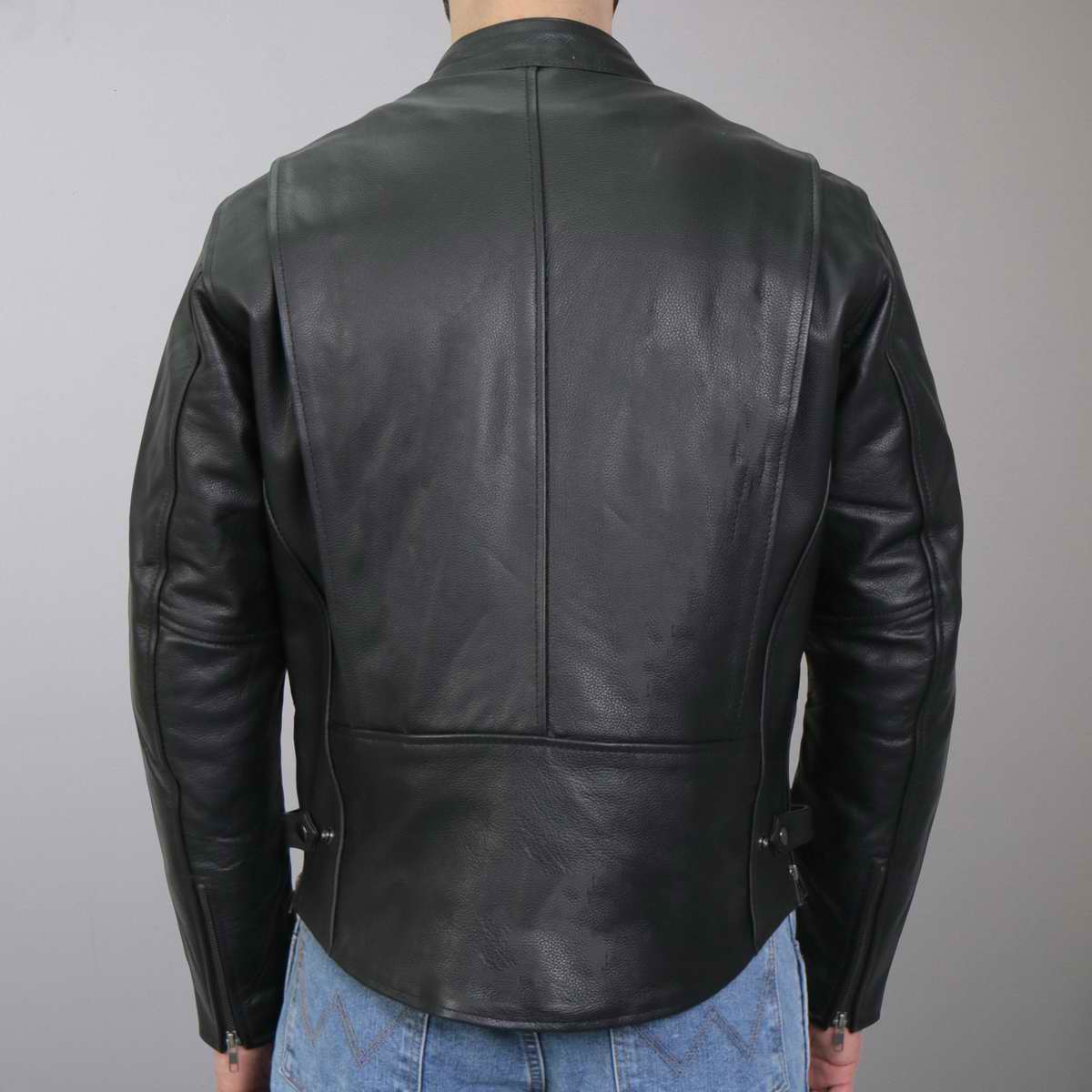 Hot Leathers JKM1027 Men’s Black ‘Carry and Conceal’ Leather Jacket