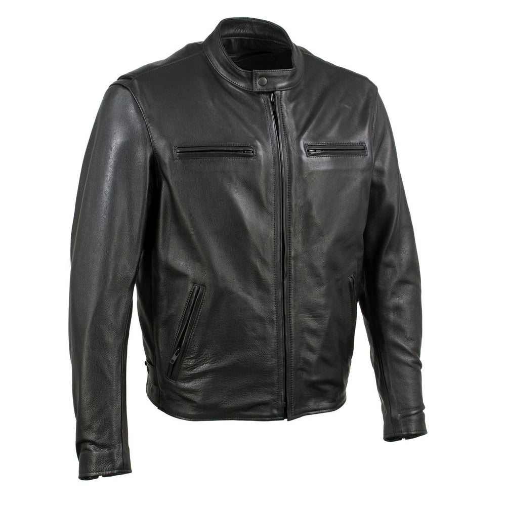 Hot Leathers JKM5001 USA Made Men's 'Road Racer' Premium Leather Motorcycle Jacket