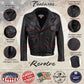 Hot Leathers JKM5008 USA Made Men's 'Revolve' Black Premium Leather Vented Motorcycle Jacket