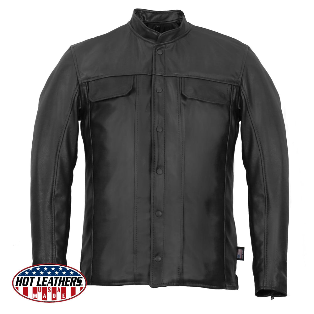 Hot Leathers LCS5001 Men's USA Made Premium Leather Shirt