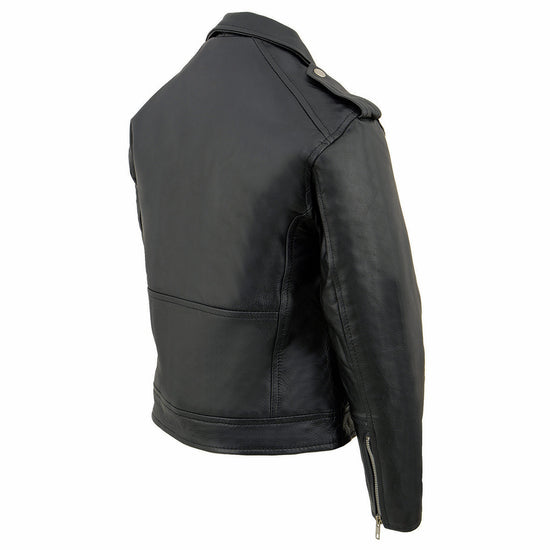 Milwaukee Leather LKK1920 Boy's Black Classic Leather Biker Jacket ...