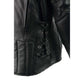 Milwaukee Leather LKM1765 Men's Black Vented Scooter Leather Jacket with Side Laces