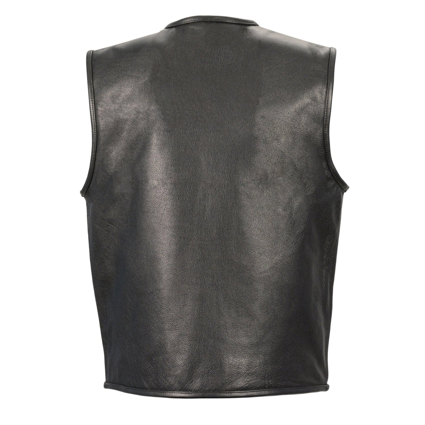 Milwaukee Leather LKM3740 Men's Seamless Design Zippered Front Leather Vest