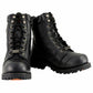 Milwaukee Leather MBM9030W Men's Black 'Wide-Width' 8-inch Lace-Up Classic Logger Boots