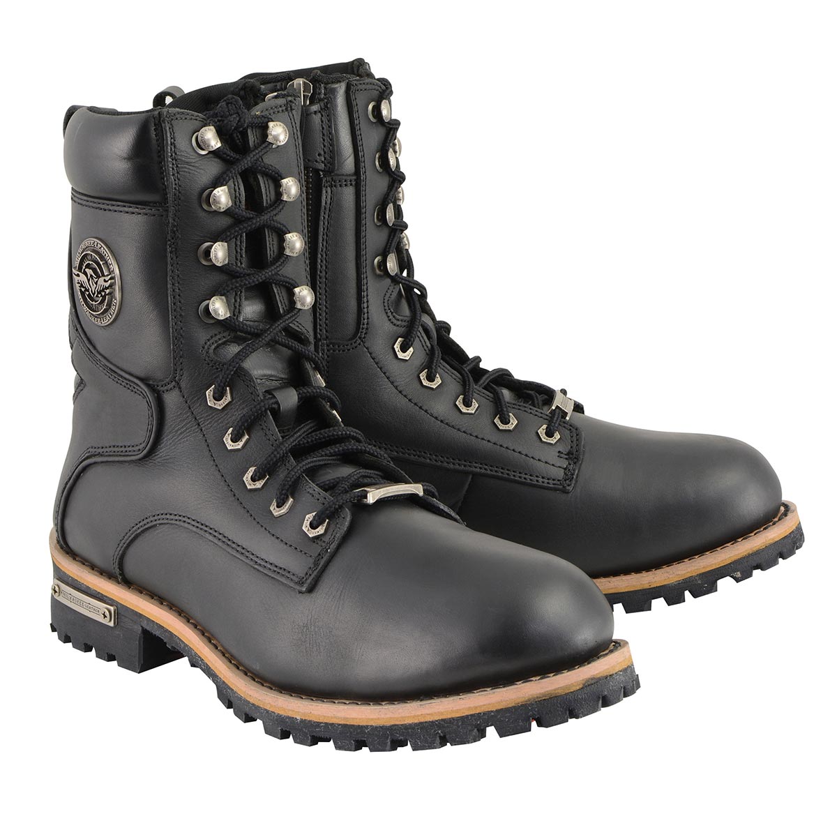 Milwaukee Leather MBM9095 Men’s Classic Black Logger Lace-Up Boots ...