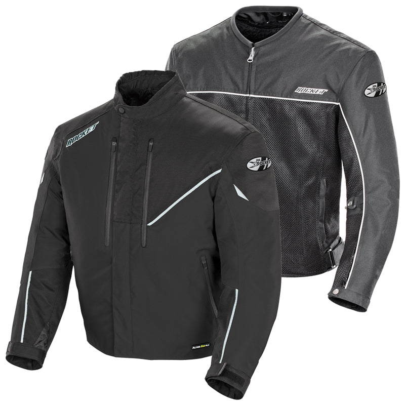 Joe Rocket Men’s Alter Ego 4.1 Black Waterproof Extreme Condition Textile Armor Jacket