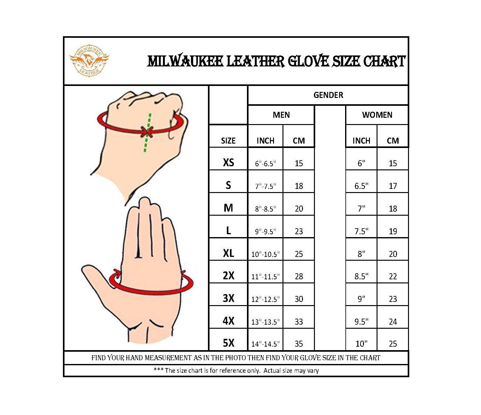 Milwaukee Leather G034 Men's Black Deerskin Leather Thermal Lined Gauntlet Gloves