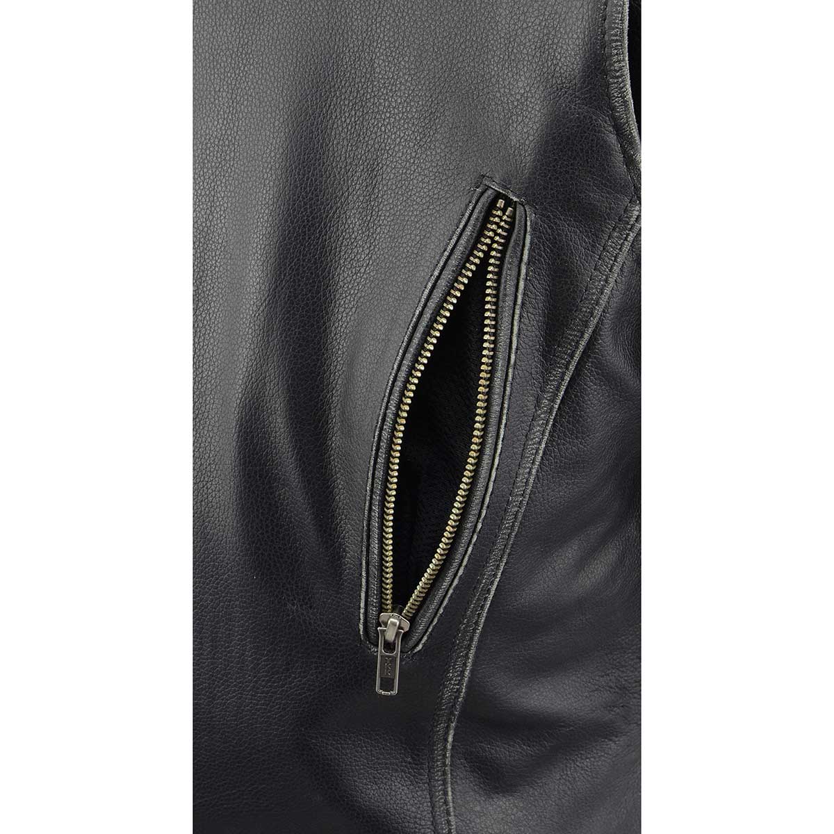 Milwaukee Leather MLL2516 Black Leather Rub-Off Leather Jacket with Hoodie for Women