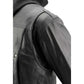 Milwaukee Leather MLL2555 Women's Black 3/4 Hooded Leather Jacket with Side Stretch