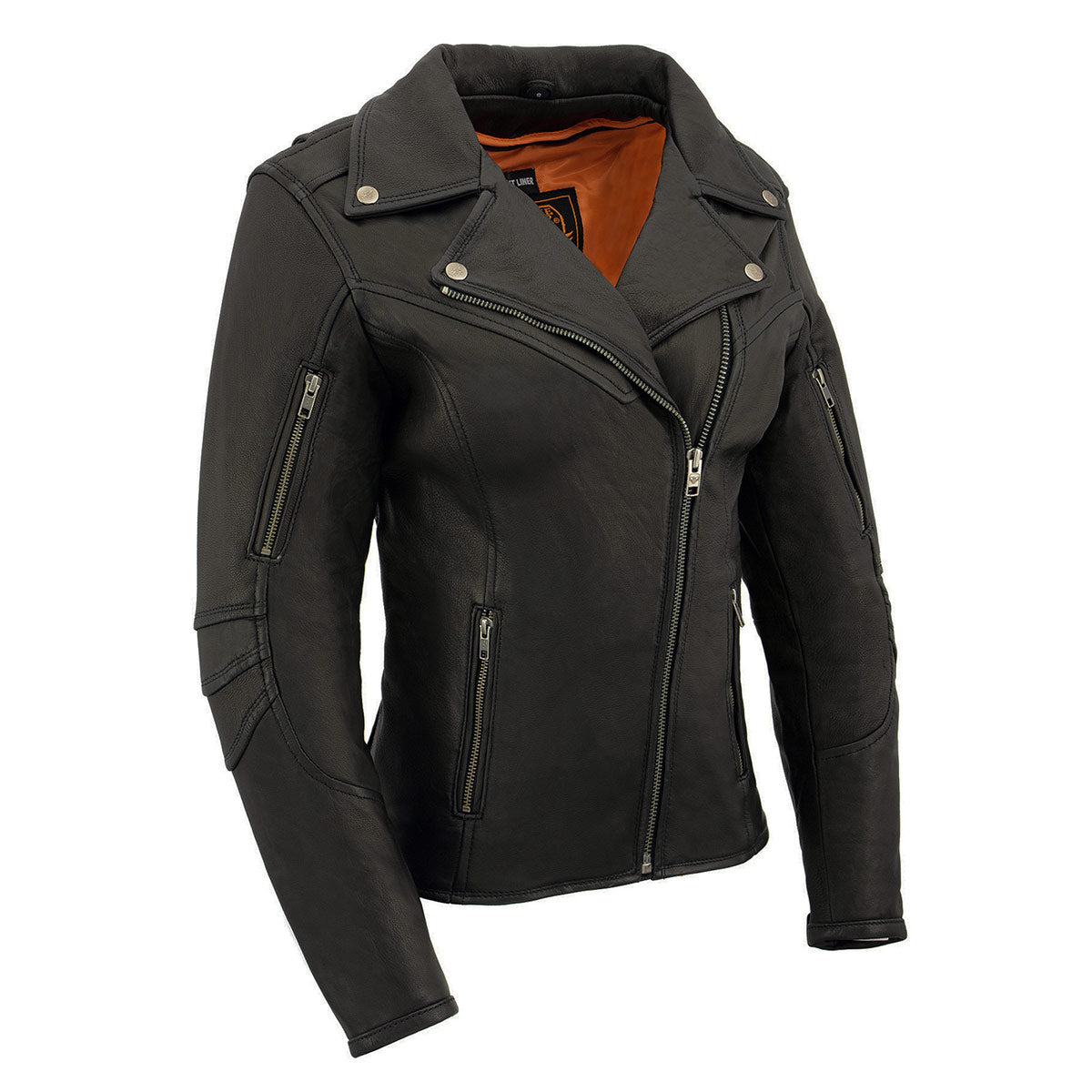 Milwaukee Leather MLL2581 Women's Black 'Classic' Leather Lightweight Long Length Vented Jacket