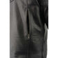 Milwaukee Leather MLM1501 Men's Black 'Cool-Tec' Leather Crossover Scooter Jacket with Reflective Skulls