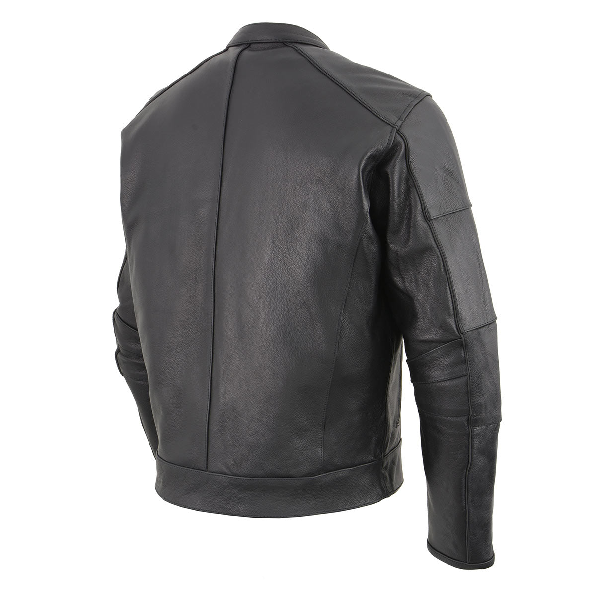 Milwaukee Leather MLM1507 Men's Black ‘Super-Clean’ Sport Style Biker Jacket