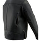 Milwaukee Leather MLM1551 Men's Black Cool-Tec Leather Sporty Lightweight Scooter Style Motorcycle Jacket w/ Liner