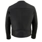 Milwaukee Leather MLM1551 Men's Black Cool-Tec Leather Sporty Lightweight Scooter Style Motorcycle Jacket w/ Liner