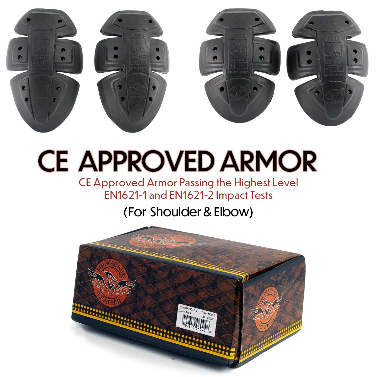 Milwaukee Leather MP7901CE CE Approved Replacement Motorcycle Advanced Armor