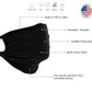 Xelement XS8003 'Black and Grey' USA Made 100 % Cotton Protective Face Mask with Optional Filter Pocket