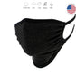Xelement XS8003 'Black and Grey' USA Made 100 % Cotton Protective Face Mask with Optional Filter Pocket
