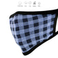 Milwaukee Leather (Multi-Pack) MP7924FM 'Blue Checkered' 100 % Cotton Protective Face Mask with Optional Filter Pocket